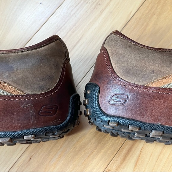 VINTAGE Skechers Men's Leather Citywalk Footpath Lace up Oxford Sneakers Sz 10 - Picture 7 of 11